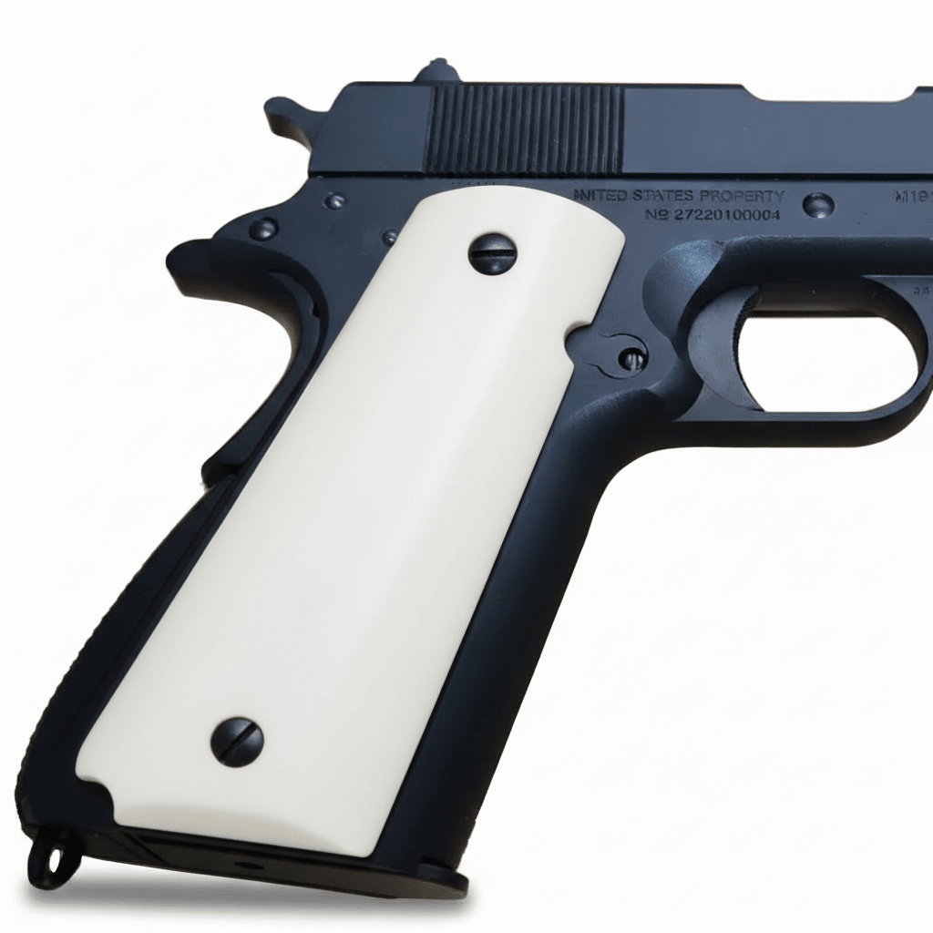 1911 acrylic grips - Solid Ivory White