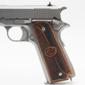 1911 walnut grips - Dark Checkered with Border and Logo