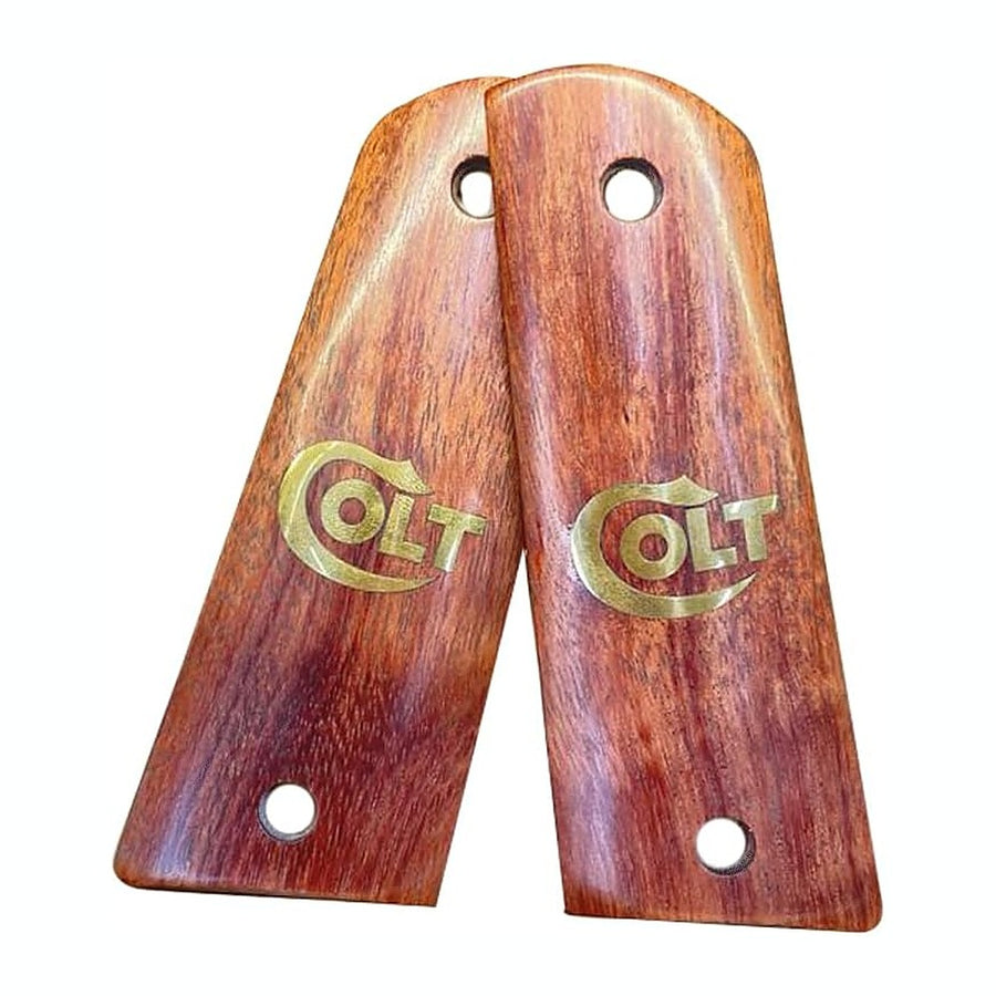 Colt 1911 walnut grips – Rosewood with Gold Colt Logo – handcrafted in Türkiye
