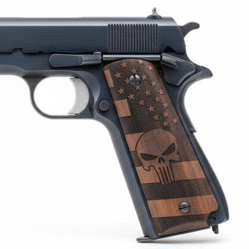 1911 Walnut Wood Pistol Grips by Salvatore Colt - Premium Quality - Salvatoregrips