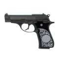 مقابض Beretta 81 / 84 من الأكريليك - أسود وفضي محفور بالليزر