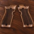 Beretta 81 F walnut grips – laser checkered – handcrafted Turkish walnut pistol grips