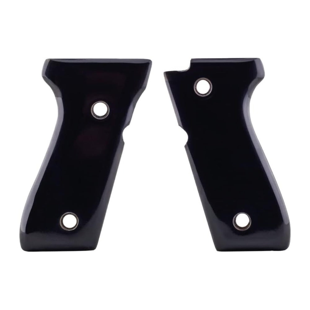 Beretta 92 / M9 acrylic grips – Black – handcrafted in Türkiye