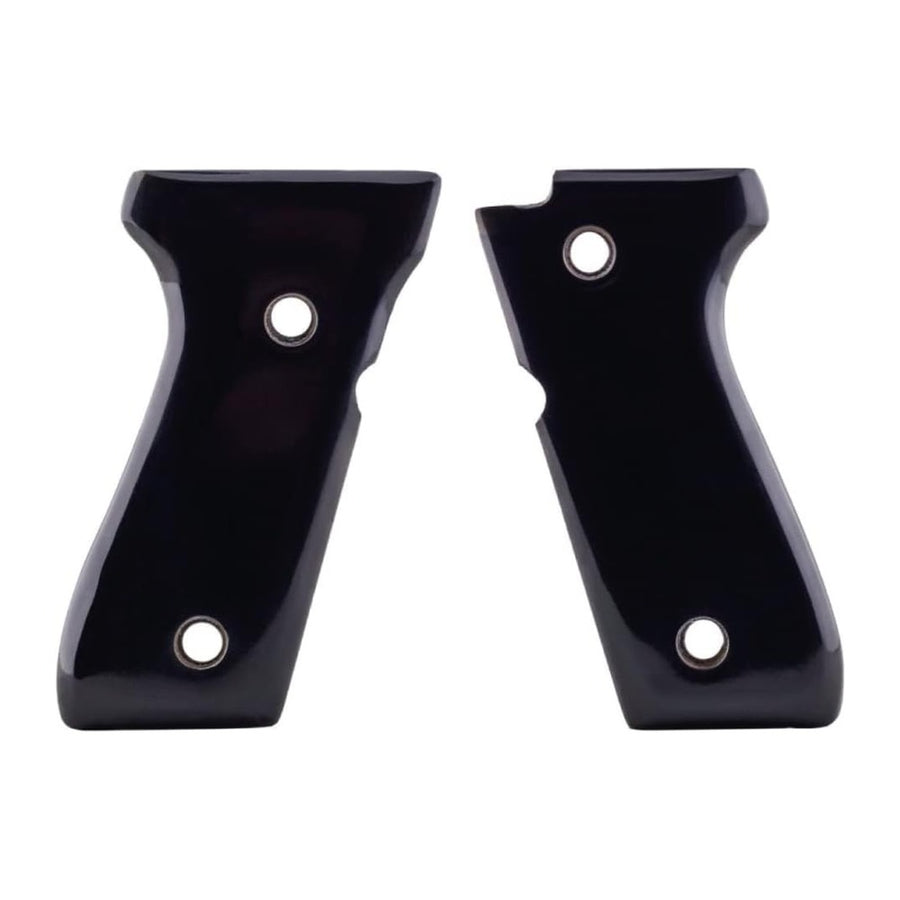 Beretta 92 / M9 acrylic grips – Black – handcrafted in Türkiye