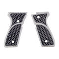 Beretta 92 / M9 acrylic grips – White Honeycomb – handcrafted in Türkiye