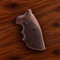 Colt Python walnut target grip with basket weave texture and black horse medallion – fits 2021+ Colt Anaconda