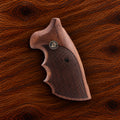 Colt Python checkered walnut target grip with silver horse head medallion – fits 2021+ Colt Anaconda