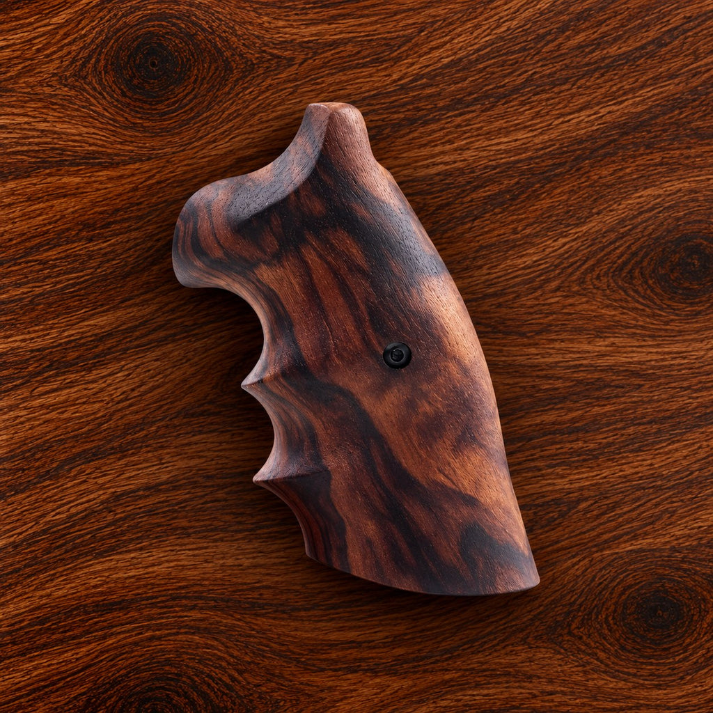 Colt Python smooth burl walnut target grip with swirling figure – fits 2021+ Colt Anaconda