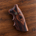 Colt Python smooth root walnut target grip with gold horse medallion – fits 2021+ Colt Anaconda