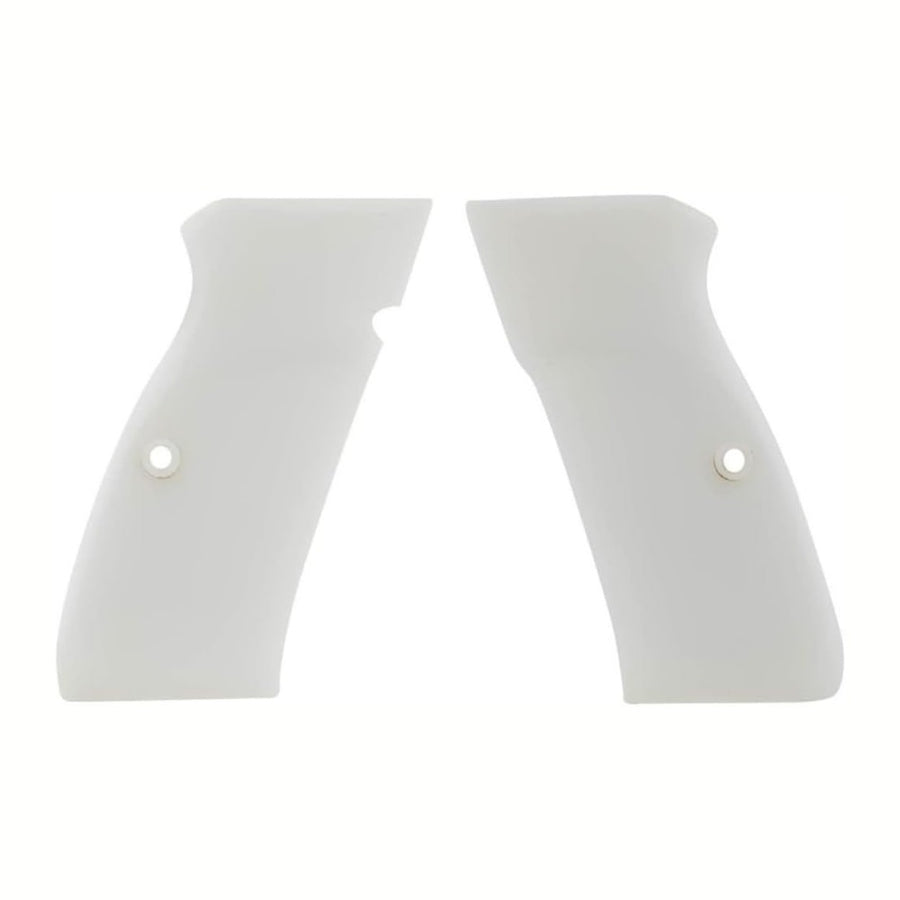 CZ 75 grips – White Acrylic – handcrafted in Türkiye