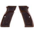 CZ walnut grips - Checkered, Dark Walnut