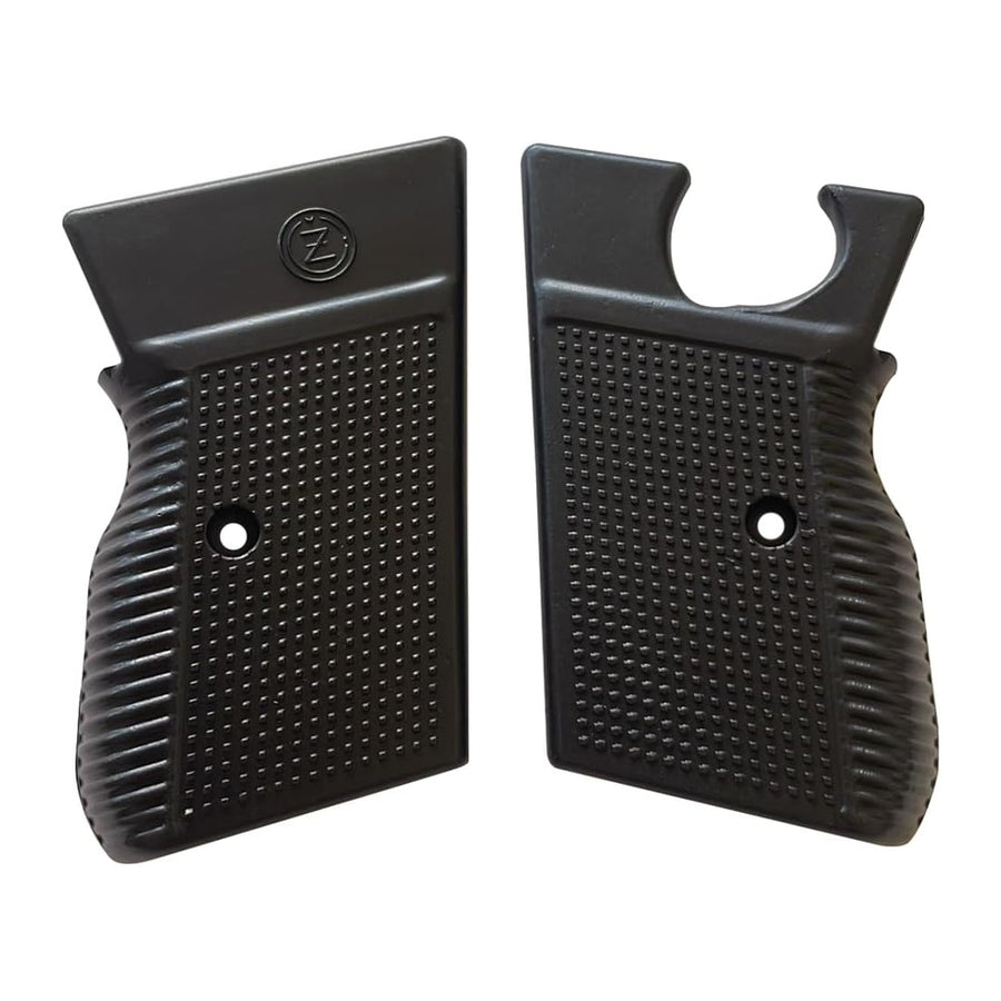 Czech VZ grips – Black Checkered with CZ Logo – handcrafted in Türkiye