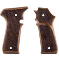 Llama 7.65 walnut grips - Laser Engraved with Logo