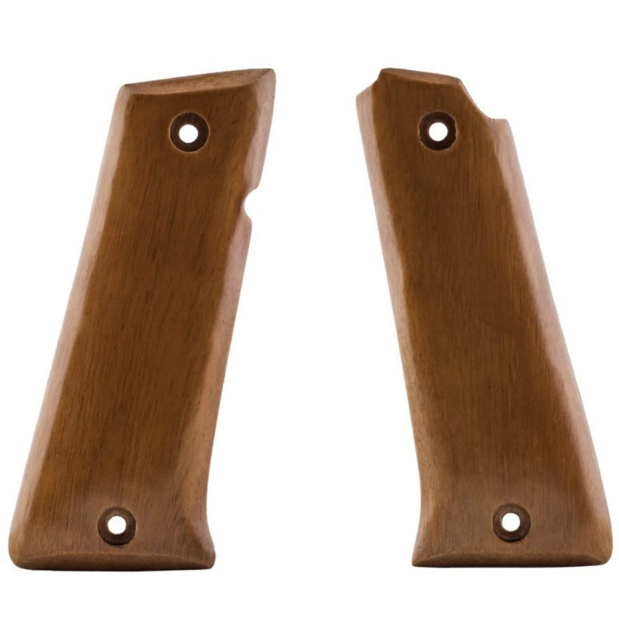 Cachas Llama 9mm de nogal - Nogal natural liso