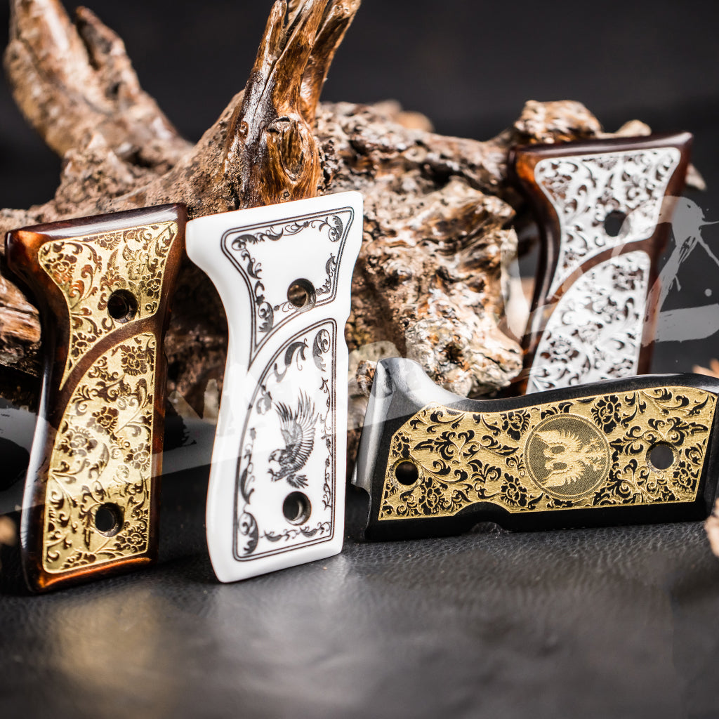 High quality walnut and acrylic pistol grips for Beretta 81 84 92 96 9 M9 M1951 51 52