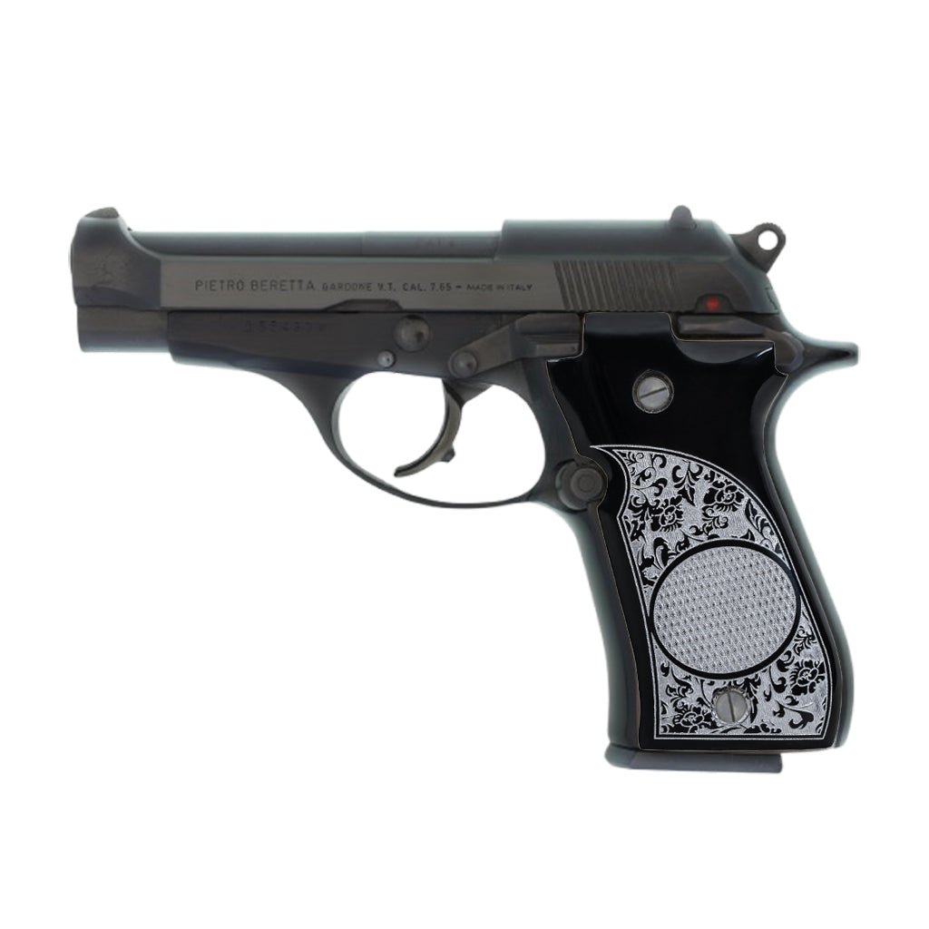 Salvatore handcrafted acrylic grips for Beretta 81/84 pistol - variant color option display