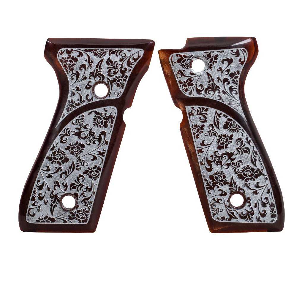 Salvatore Beretta 92/96/98/M9 Full Size Acrylic Grips - Premium Handcrafted Pistol Grips (7 Variants Available) -