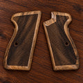 Sig Sauer P210 walnut grips – laser checkered – handcrafted Turkish walnut pistol grips