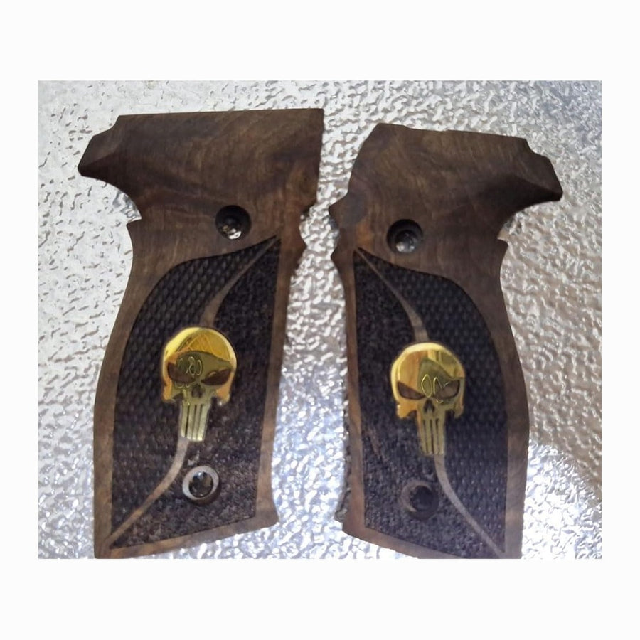 Sig Sauer P226 grips – Gold Skull – handcrafted in Türkiye