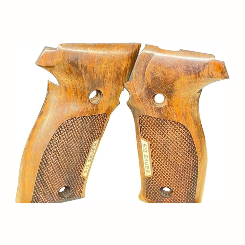 Sig Sauer P226 grips – Wood-Look Acrylic with Sig Sauer Engraving – handcrafted in Türkiye