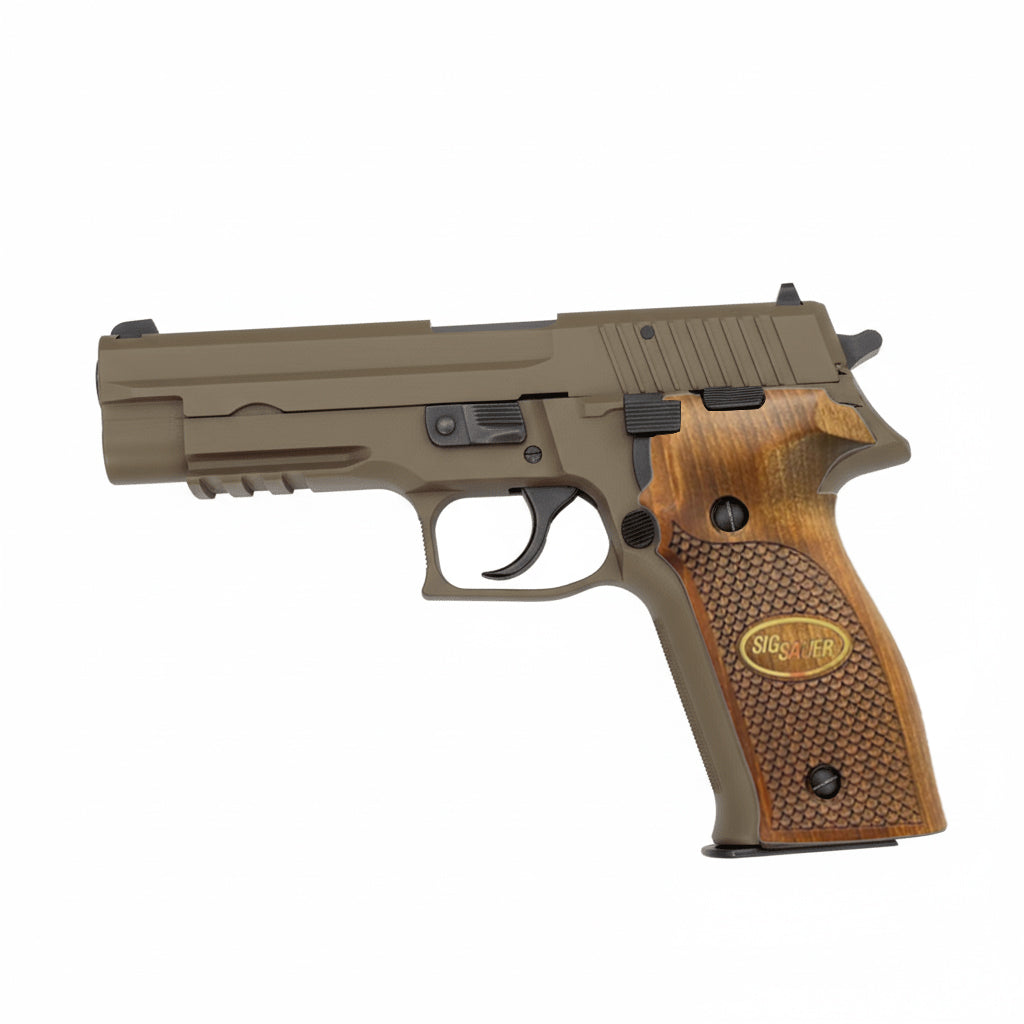 Saksanpähkinäiset kahvat SIG Sauer P226 -kiväärille - Räätälöidyt vaihtokahvat - Laadukkaat puiset pistoolikahvat
