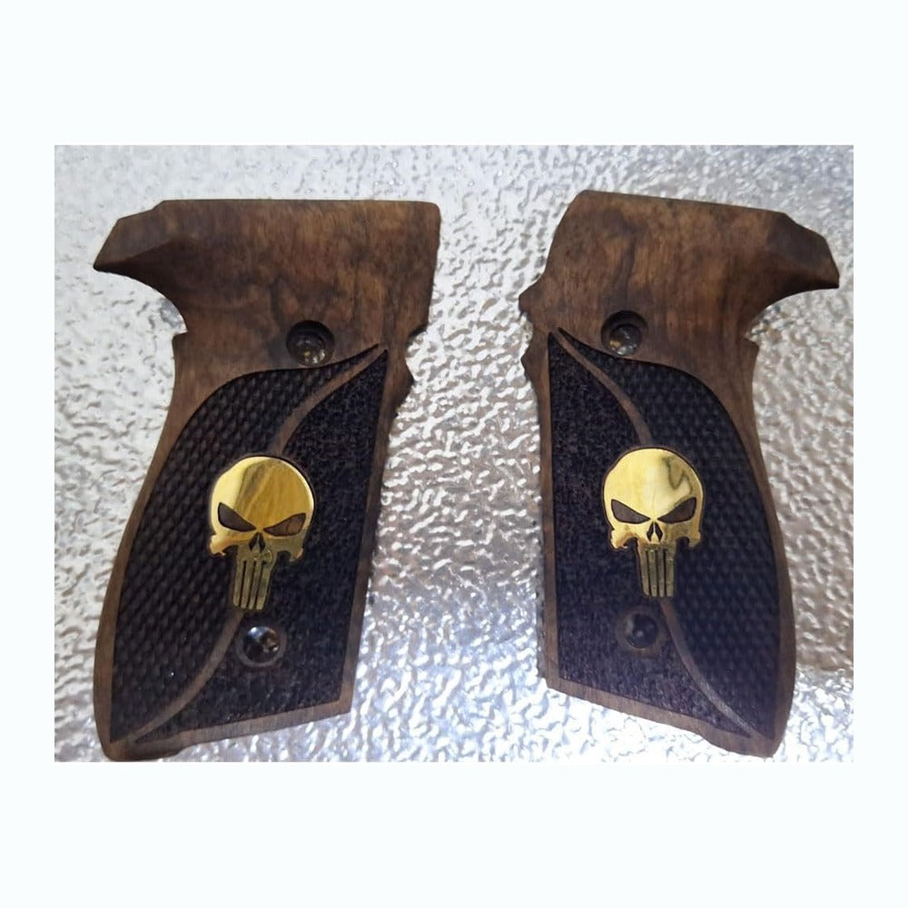 Sig Sauer P229 grips – Gold Skull – handcrafted in Türkiye