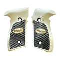 Sig Sauer P229 grips – Ivory Honeycomb Acrylic – handcrafted in Türkiye