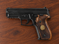 Sig Sauer P229 walnut grips - Gold Logo