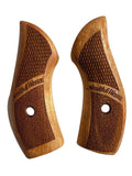 Plaquettes de crosse Smith & Wesson J Frame en noyer - Quadrillage laser et gravure du logo S&W