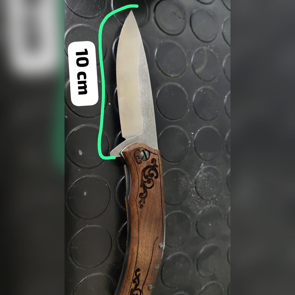 Walnut wood folding pocket knife – Design-1 handle