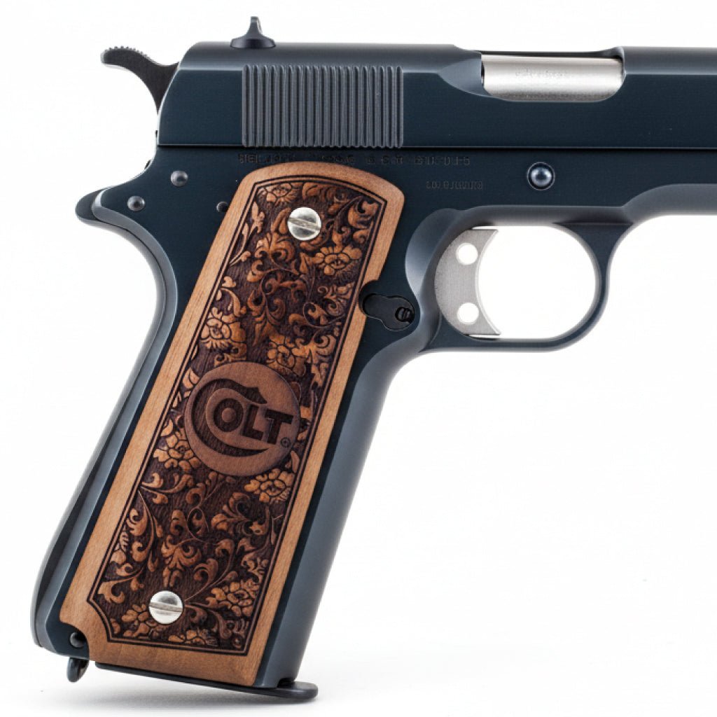Walnut Wood Handgun Grips for Colt 1911 - Premium Gun Accessories - Salvatoregrips