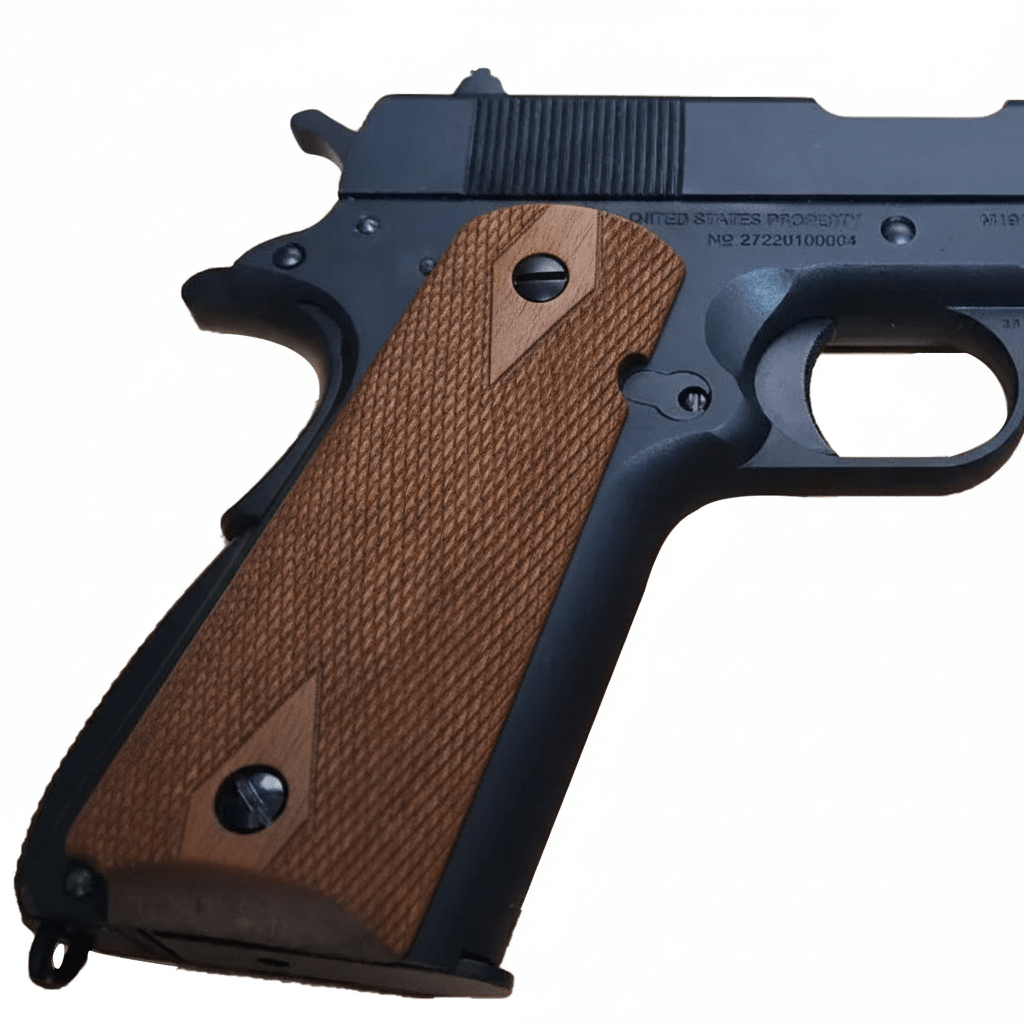 Walnut Wood Pistol Grips for Salvatore Colt 1911 - Premium Hunting and Shooting Grips - Salvatoregrips