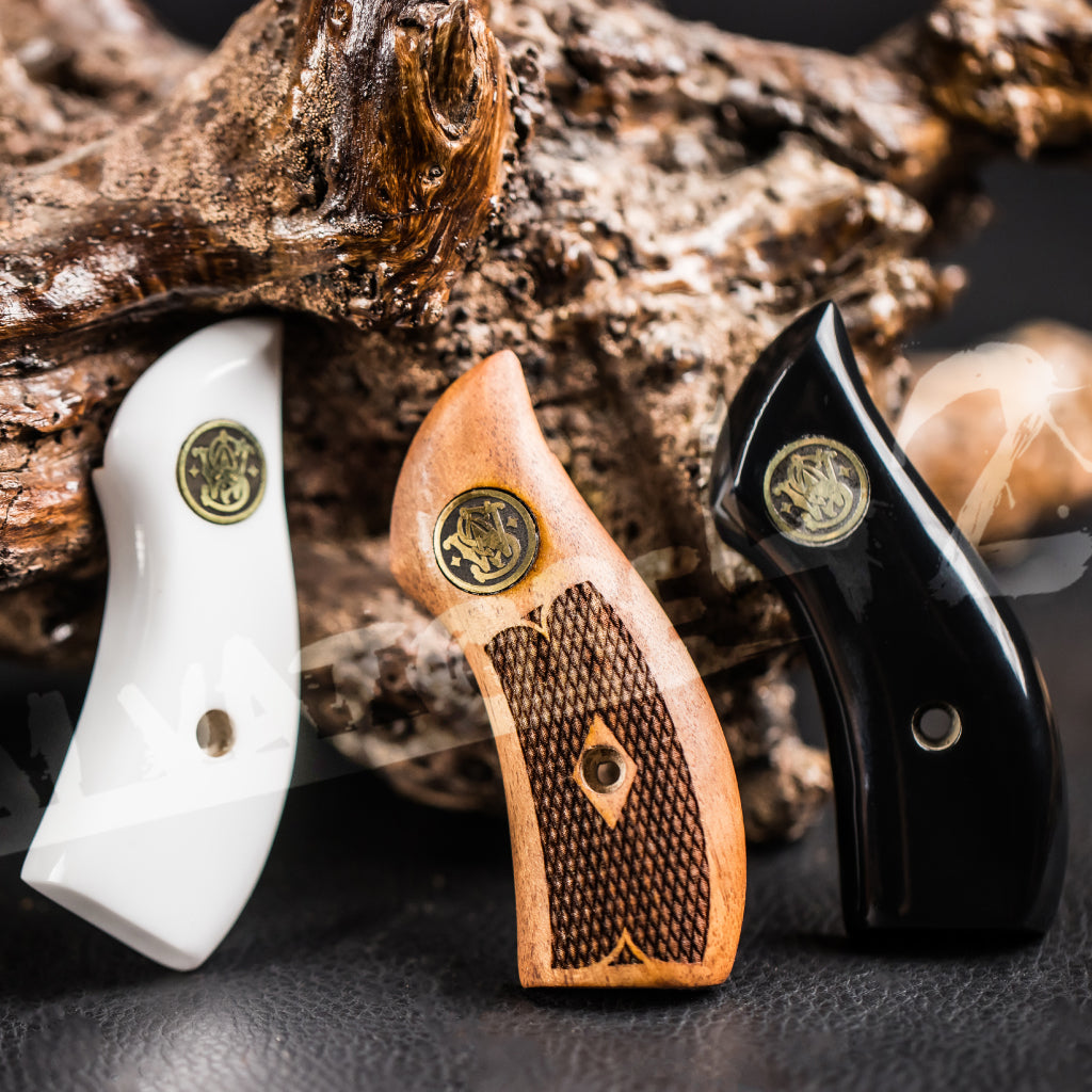 High quality walnut and acrylic pistol grips for smith & wessons